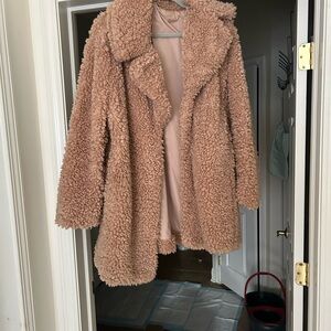 Nordstrom Teddy Jacket in Cozy Tan